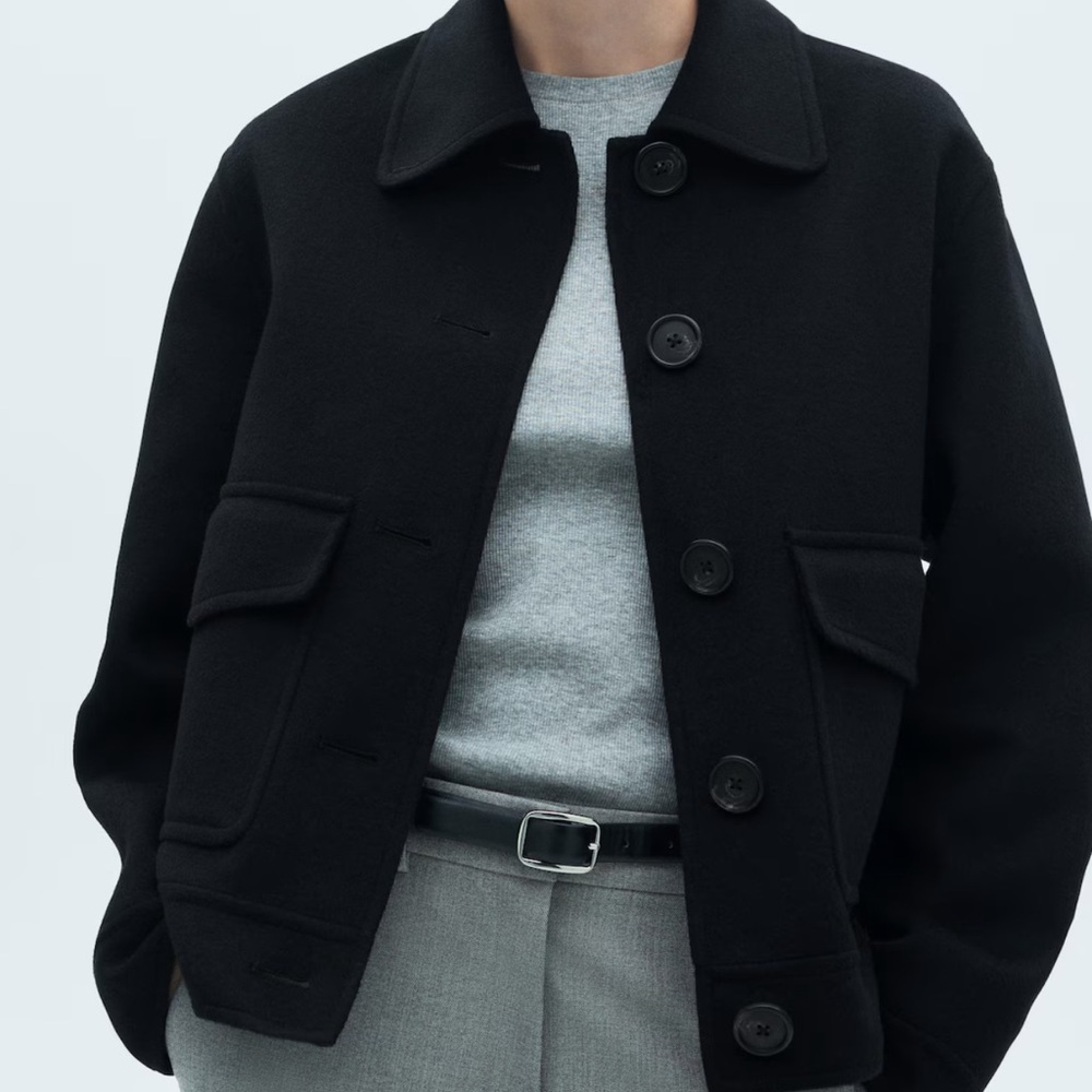 Mango Wool Jacket with Buttons
